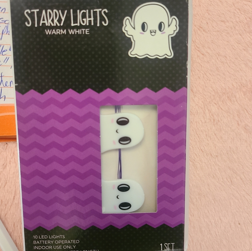 Purple and White Ghost String Lights